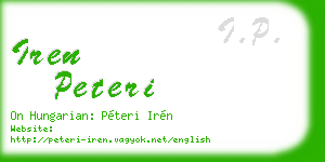 iren peteri business card